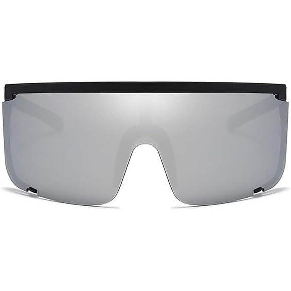 UV400 Protection Sport Ski Driving Shield Sunglasses Women Oversized Mirrored - Picture 5 of 15